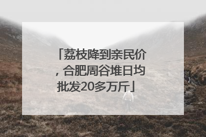 荔枝降到亲民价，合肥周谷堆日均批发20多万斤