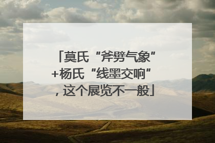 莫氏“斧劈气象”+杨氏“线墨交响”，这个展览不一般