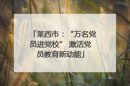 莱西市：“万名党员进党校” 激活党员教育新动能