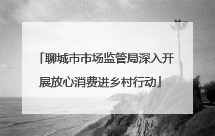 聊城市市场监管局深入开展放心消费进乡村行动