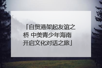 自贸港架起友谊之桥 中美青少年海南开启文化对话之旅