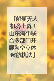 船艇无人机齐上阵！山东海事联合多部门开展海空立体巡航执法