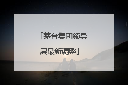 茅台集团领导层最新调整