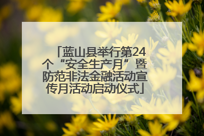 蓝山县举行第24个“安全生产月”暨防范非法金融活动宣传月活动启动仪式