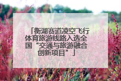 衡湖赛道凌空飞行体育旅游线路入选全国“交通与旅游融合创新项目”