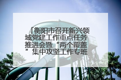 衡阳市召开新兴领域党建工作重点任务推进会暨“两个覆盖”集中攻坚工作专班 第一次会议