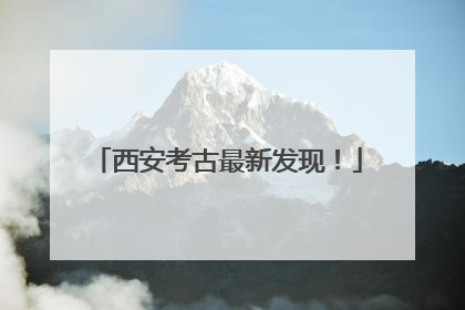 西安考古最新发现！