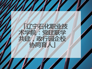 辽宁石化职业技术学院：党建联学共建，政行园企校协同育人