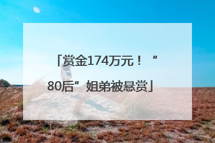 赏金174万元！“80后”姐弟被悬赏