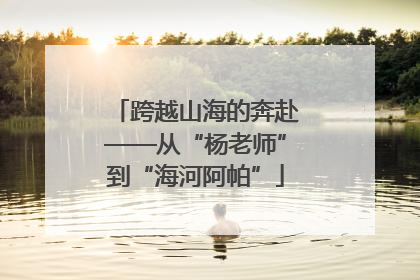 跨越山海的奔赴——从“杨老师”到“海河阿帕”