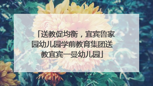 送教促均衡，宜宾鲁家园幼儿园学前教育集团送教宜宾一曼幼儿园