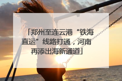 郑州至连云港“铁海直运”线路打通，河南再添出海新通道
