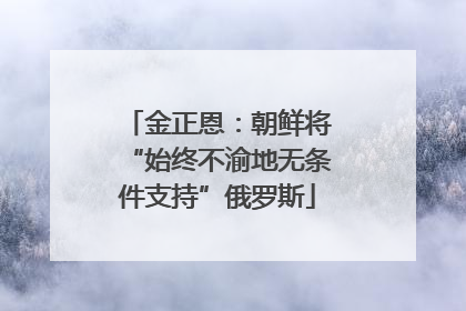 金正恩：朝鲜将“始终不渝地无条件支持”俄罗斯