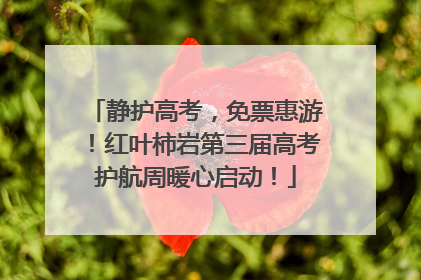 静护高考，免票惠游！红叶柿岩第三届高考护航周暖心启动！