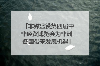 非媒盛赞第四届中非经贸博览会为非洲各国带来发展机遇