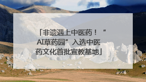 非遗遇上中医药！“AI草药园”入选中医药文化首批宣教基地