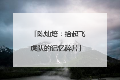 陈灿培：拾起飞虎队的记忆碎片