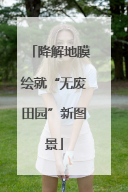 降解地膜绘就“无废田园”新图景
