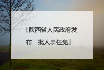 陕西省人民政府发布一批人事任免