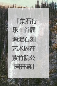 集石行乐！首届海淀石刻艺术周在紫竹院公园开幕