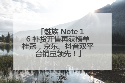 魅族 Note 16 补货开售再获榜单桂冠，京东、抖音双平台销量领先！