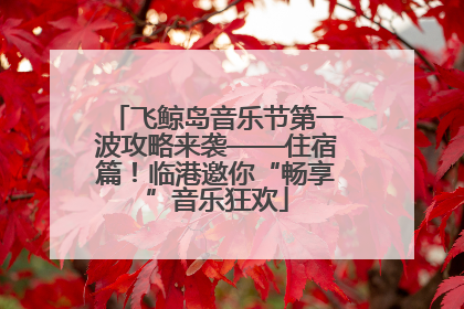 飞鲸岛音乐节第一波攻略来袭——住宿篇！临港邀你“畅享”音乐狂欢