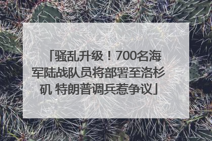 骚乱升级！700名海军陆战队员将部署至洛杉矶 特朗普调兵惹争议
