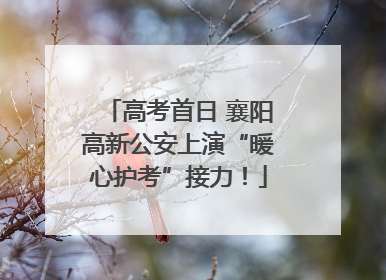 高考首日 襄阳高新公安上演“暖心护考”接力！
