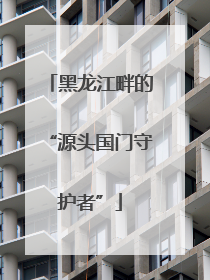 黑龙江畔的“源头国门守护者”