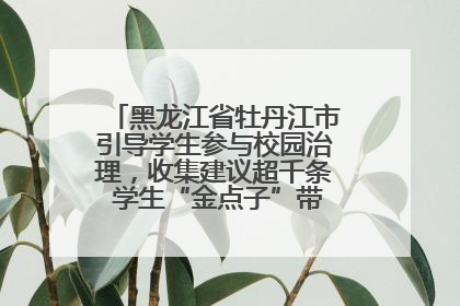 黑龙江省牡丹江市引导学生参与校园治理，收集建议超千条 学生“金点子”带来学校“新样子”