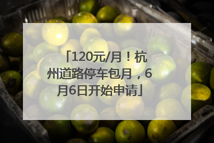 120元/月！杭州道路停车包月，6月6日开始申请