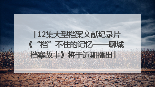 12集大型档案文献纪录片《“档”不住的记忆——聊城档案故事》将于近期播出