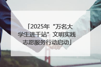 2025年“万名大学生进千站”文明实践志愿服务行动启动