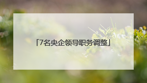 7名央企领导职务调整