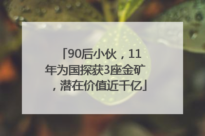90后小伙，11年为国探获3座金矿，潜在价值近千亿