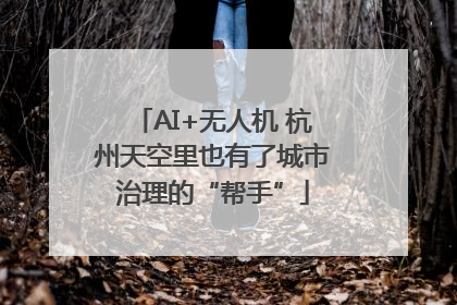 AI+无人机 杭州天空里也有了城市治理的“帮手”